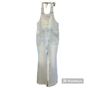 NWT NY&C Jean Flared Overalls Light Denim Size M